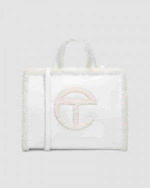 Bolsas UGG All Gender X TELFAR Medium Shopper Crinkle Mujer Blancas | COC8507T