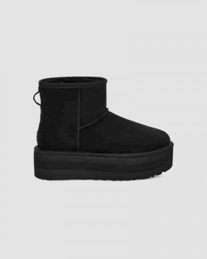 Botas UGG Classic Mini Platform Niños Negras | CON8709W