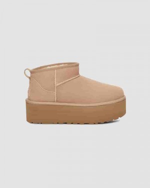 Botas UGG Classic Ultra Mini Platform Mujer Marrones | COB8552E