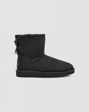 Botas UGG Mini Bailey Bow II Boot Niños Negras | COT8689C