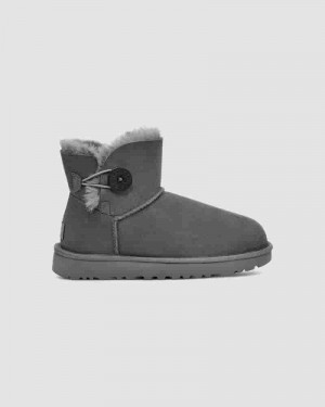 Botas UGG Mini Bailey Button II Mujer Gris | COY8523X