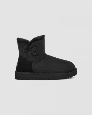 Botas UGG Mini Bailey Button II Mujer Negras | COT8524C