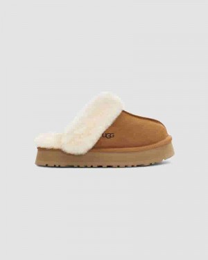 Pantuflas UGG Disquette Mujer Cafe | CON8608W