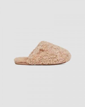 Pantuflas UGG Maxi Curly Slide Mujer Marrones | COM8607Q