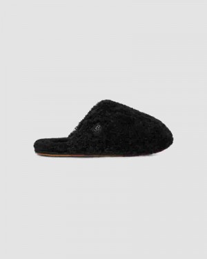 Pantuflas UGG Maxi Curly Slide Mujer Negras | COM8606Q