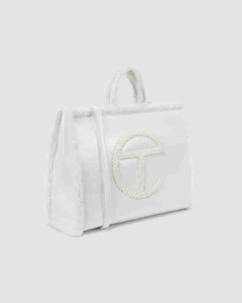 Bolsas UGG All Gender X TELFAR Medium Shopper Crinkle Mujer Blancas | COC8507T