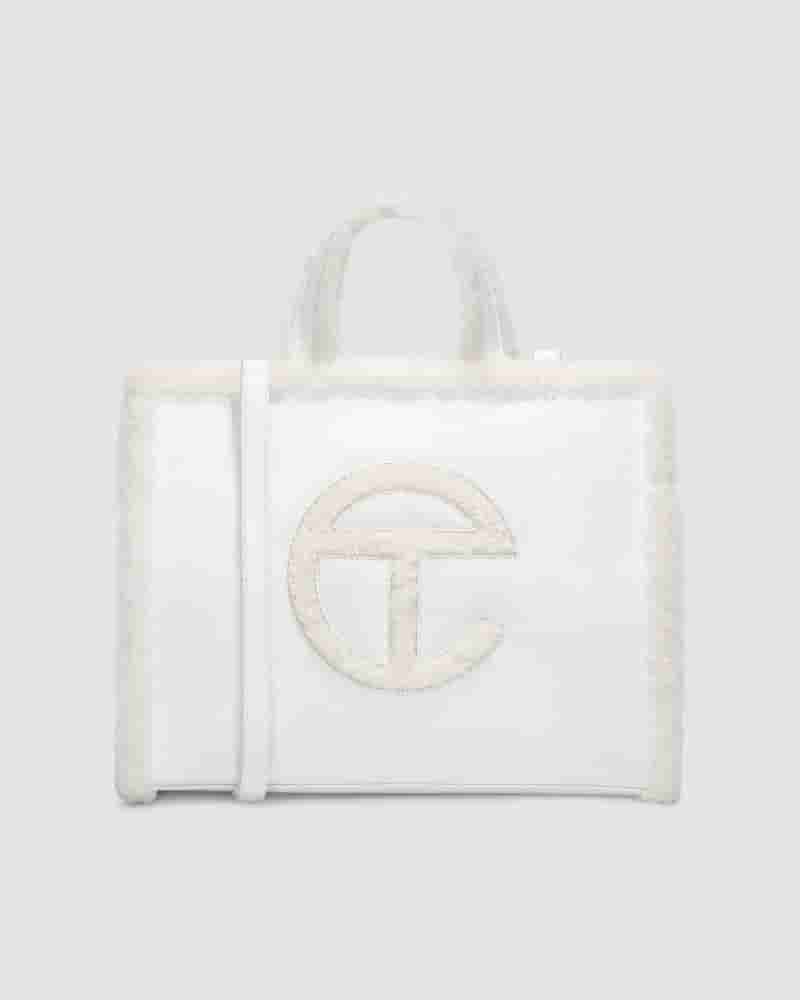 Bolsas UGG All Gender X TELFAR Medium Shopper Crinkle Mujer Blancas | COC8507T