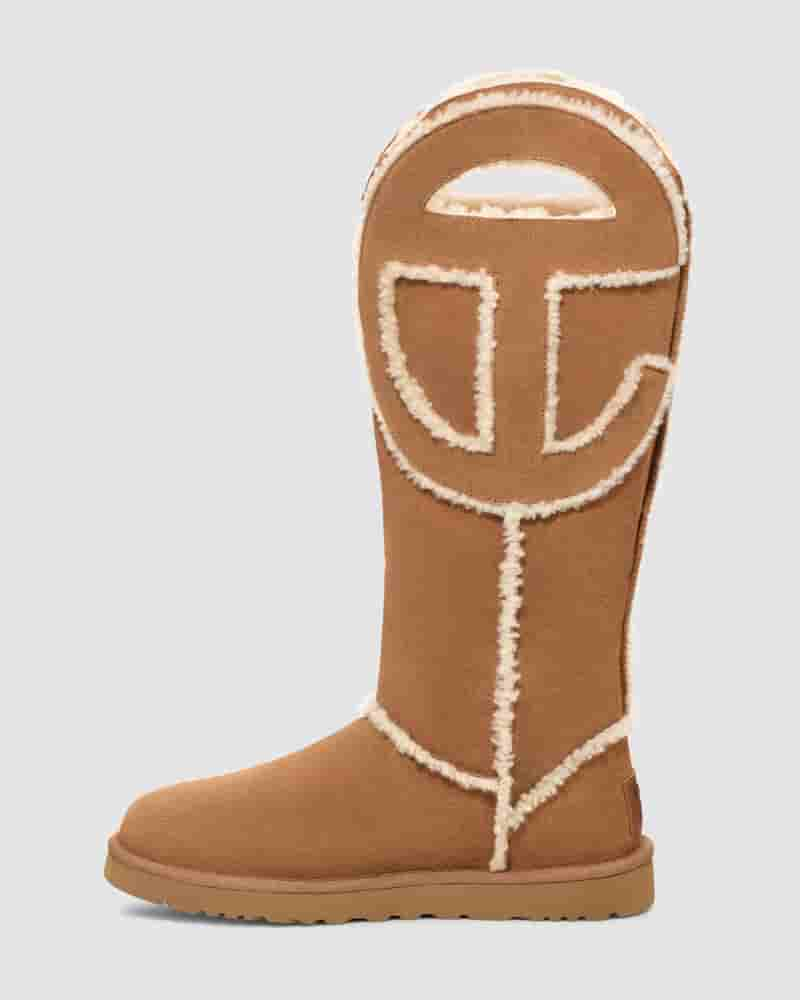 Botas UGG All Gender X TELFAR Logo Tall Hombre Marrones | COI8640L