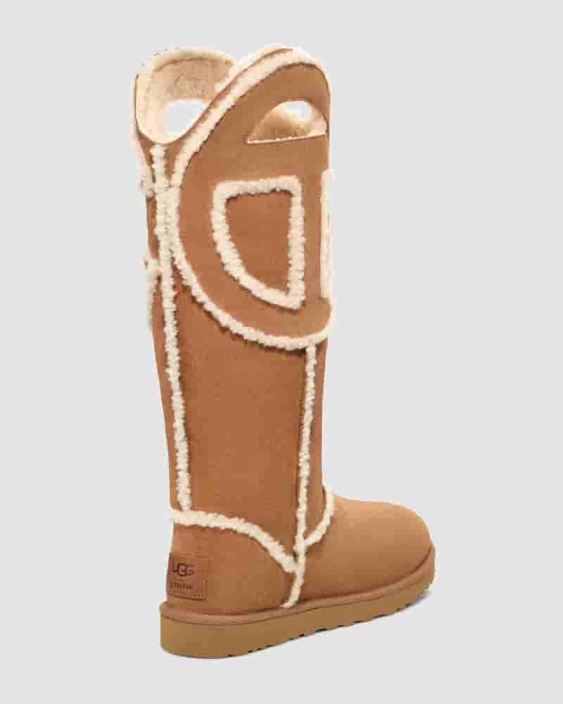 Botas UGG All Gender X TELFAR Logo Tall Hombre Marrones | COI8640L