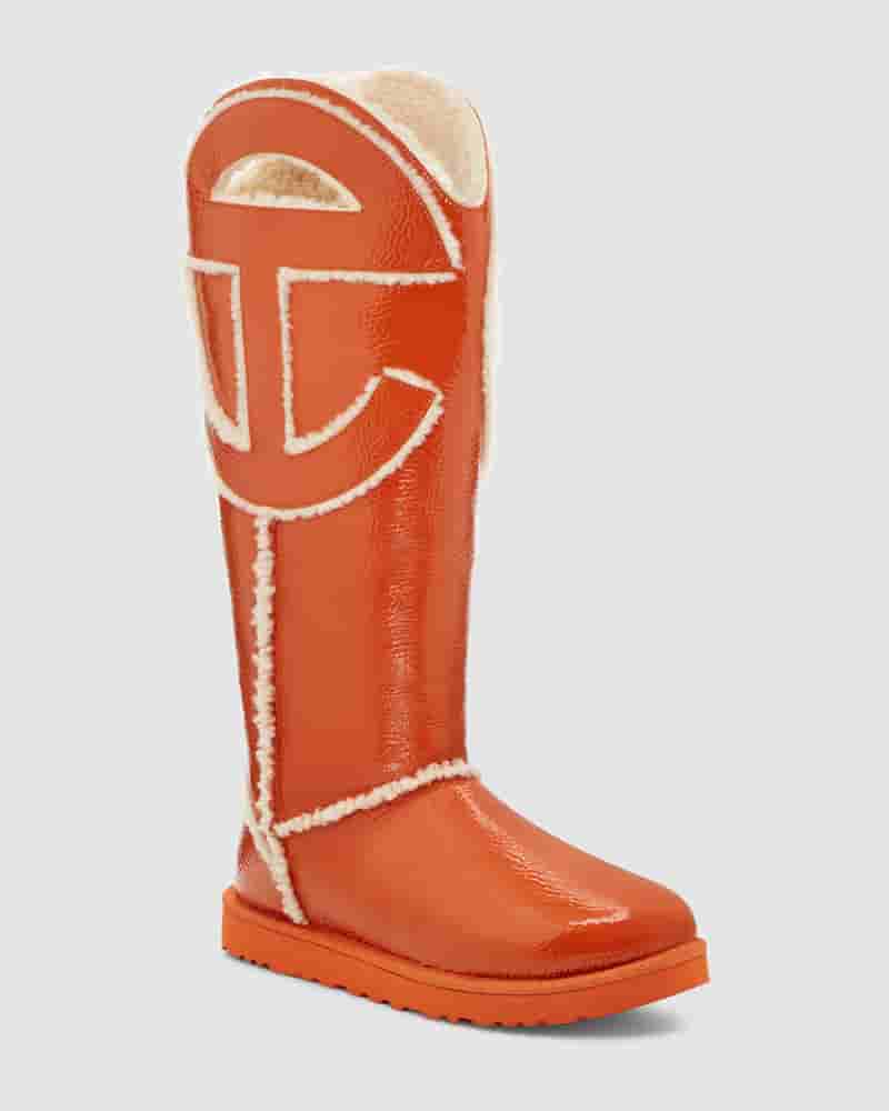 Botas UGG All Gender X TELFAR Logo Tall Hombre Naranjas | COO8641K