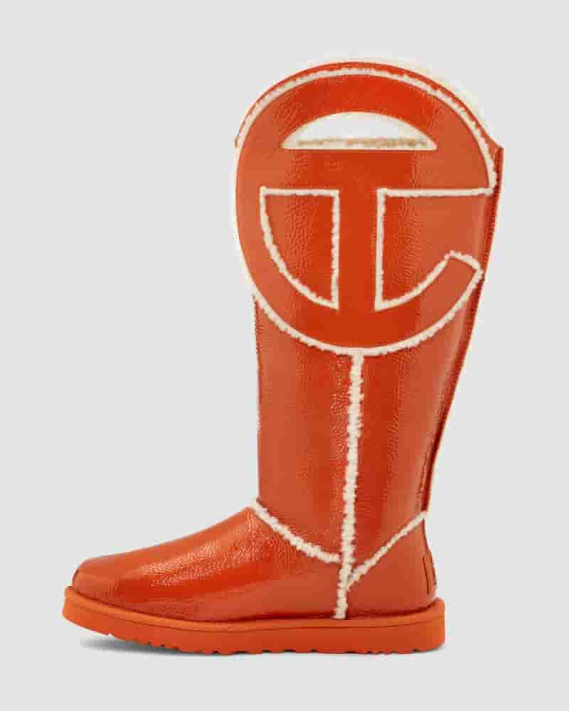 Botas UGG All Gender X TELFAR Logo Tall Hombre Naranjas | COO8641K