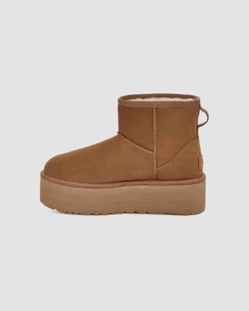 Botas UGG Classic Mini Platform Mujer Cafe | COB8557E