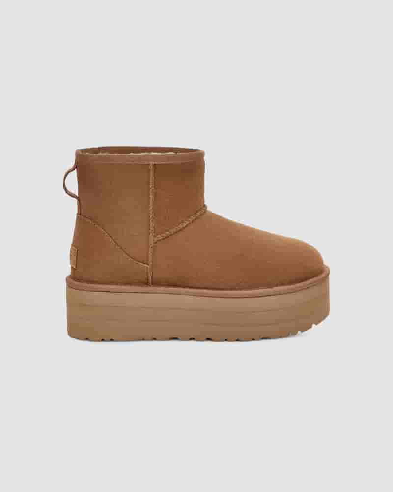 Botas UGG Classic Mini Platform Mujer Cafe | COB8557E