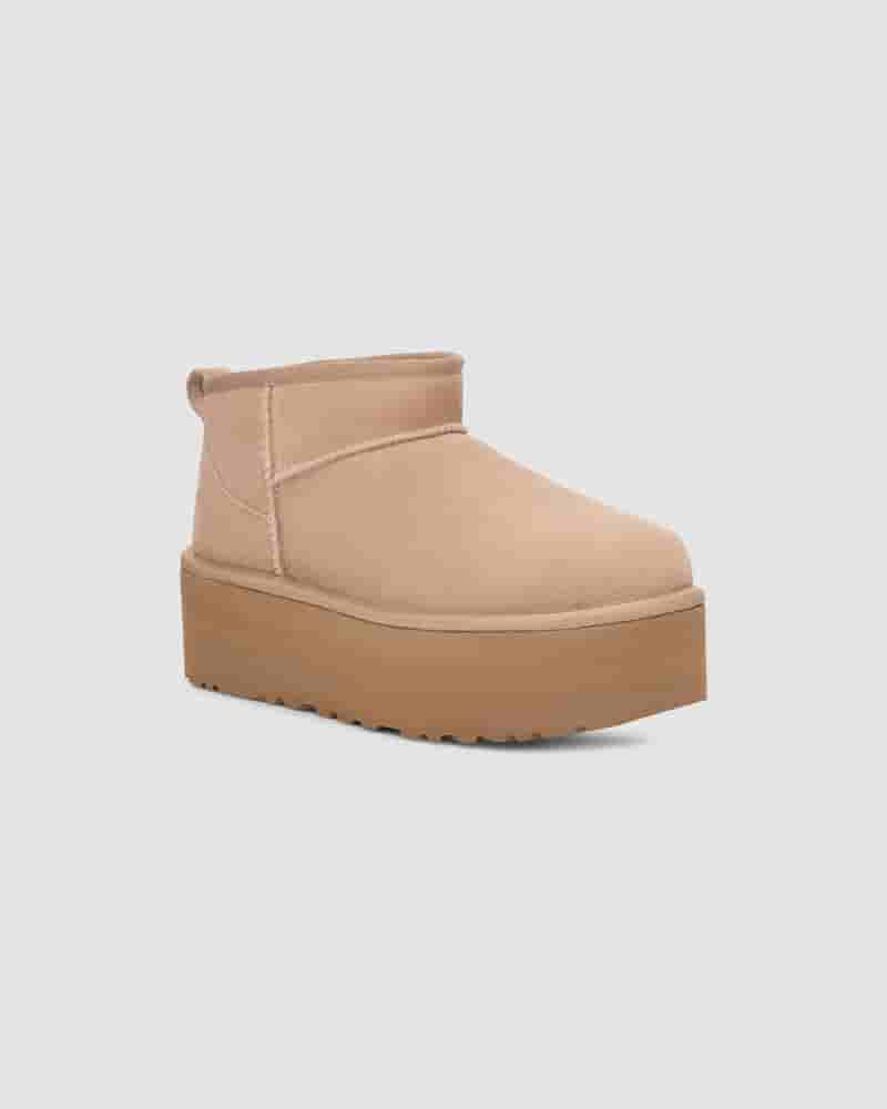 Botas UGG Classic Ultra Mini Platform Mujer Marrones | COB8552E