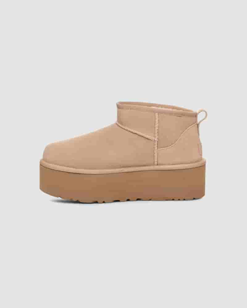 Botas UGG Classic Ultra Mini Platform Mujer Marrones | COB8552E