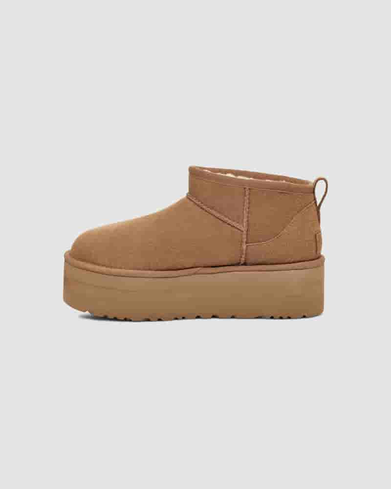 Botas UGG Classic Ultra Mini Platform Mujer Cafe | CON8553W