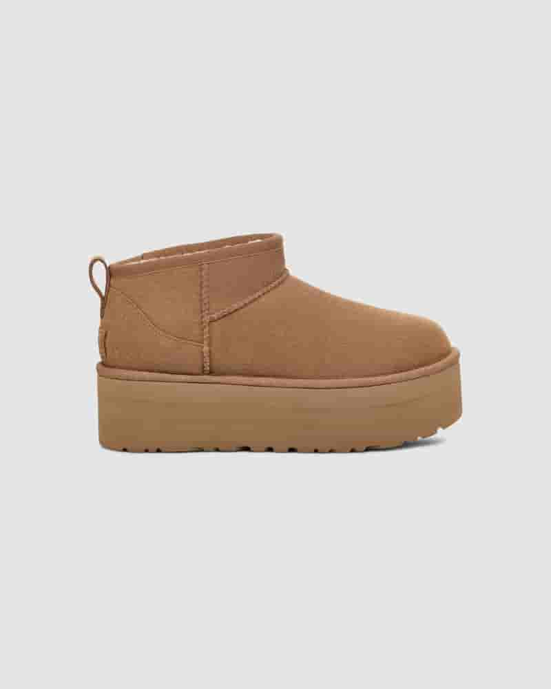 Botas UGG Classic Ultra Mini Platform Mujer Cafe | CON8553W