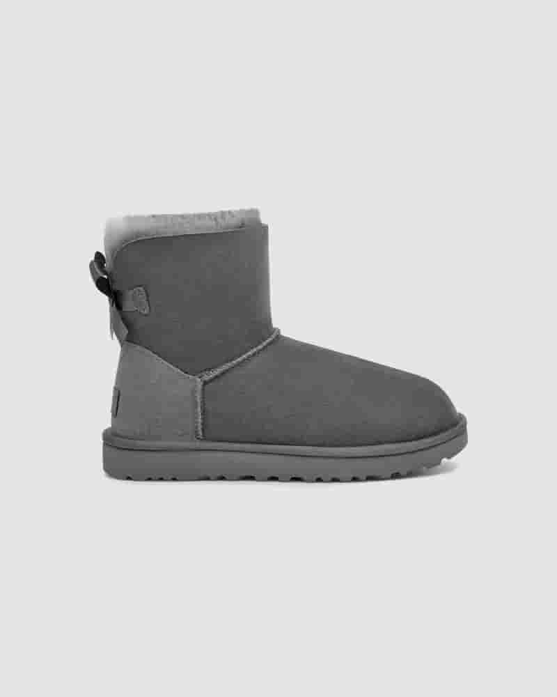 Botas UGG Mini Bailey Bow II Boot Niños Gris | COR8688V