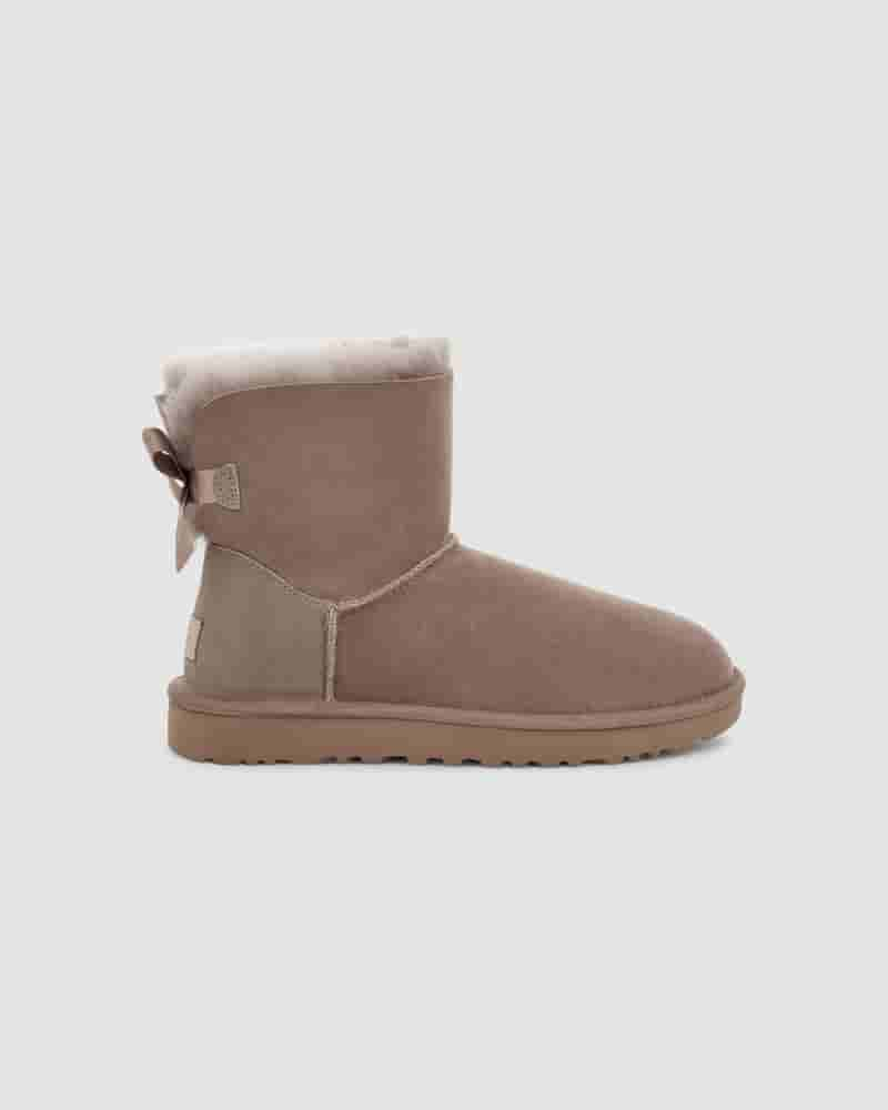 Botas UGG Mini Bailey Bow II Boot Niños Kaki | COE8687B