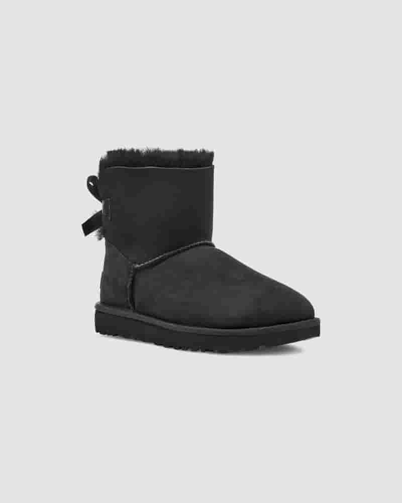 Botas UGG Mini Bailey Bow II Mujer Negras | COW8527N