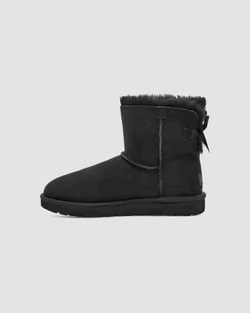 Botas UGG Mini Bailey Bow II Mujer Negras | COW8527N