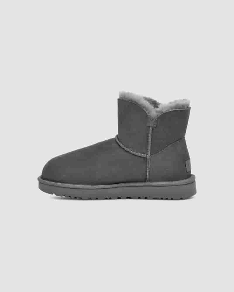 Botas UGG Mini Bailey Button II Mujer Gris | COY8523X