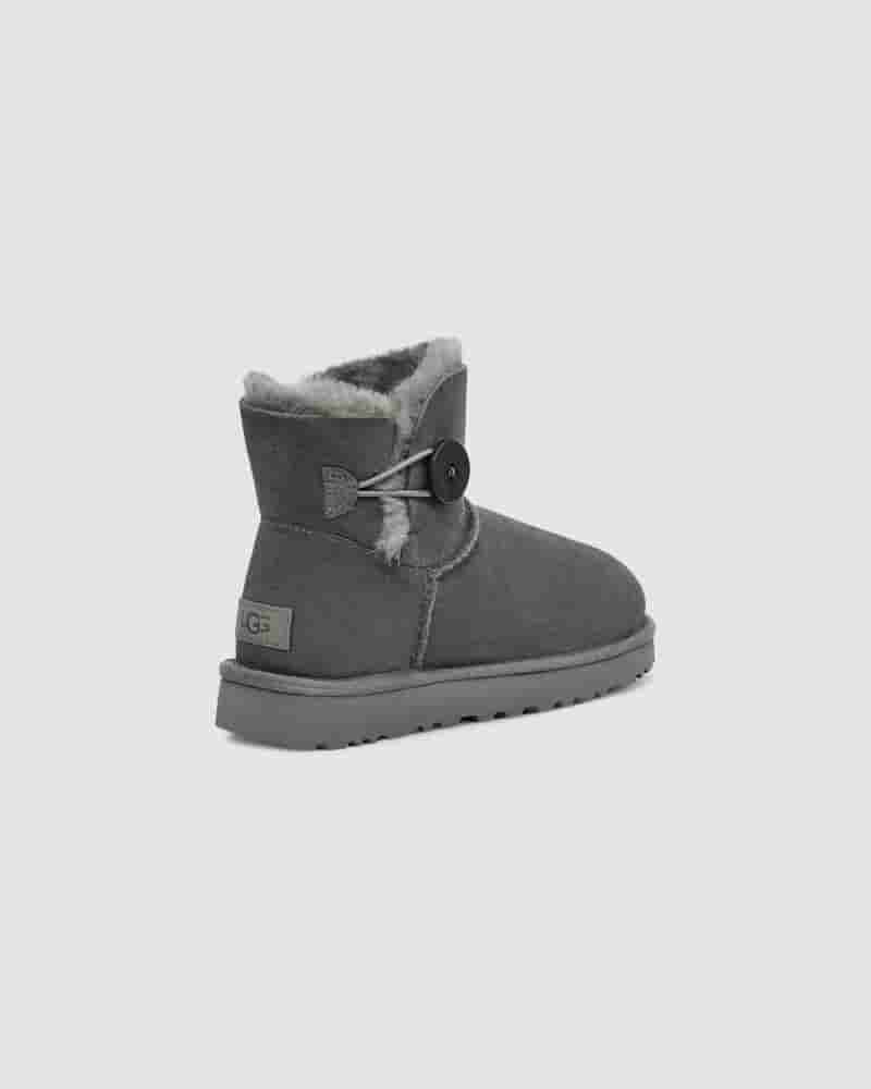 Botas UGG Mini Bailey Button II Mujer Gris | COY8523X