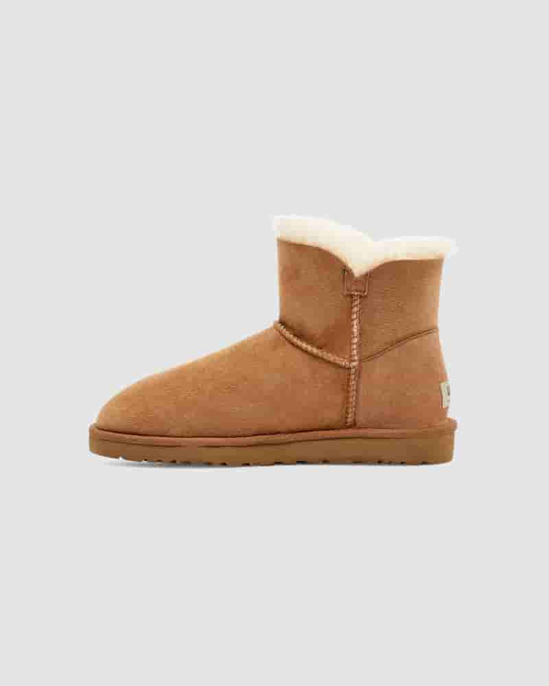 Botas UGG Mini Bailey Button II Mujer Marrones | COR8525V