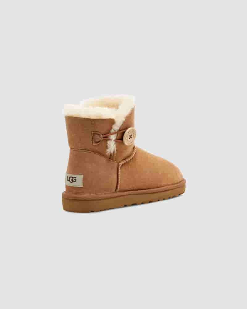 Botas UGG Mini Bailey Button II Mujer Marrones | COR8525V