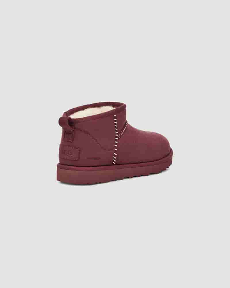 Botas UGG X Madhappy Ultra Mini Mujer Burdeos | COU8522Z