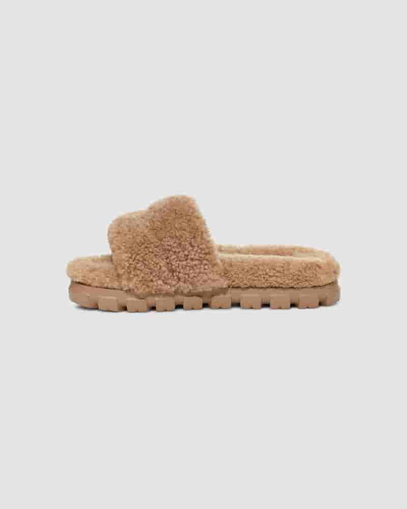 Pantuflas UGG Cozetta Curly Mujer Marrones | COX8612Y