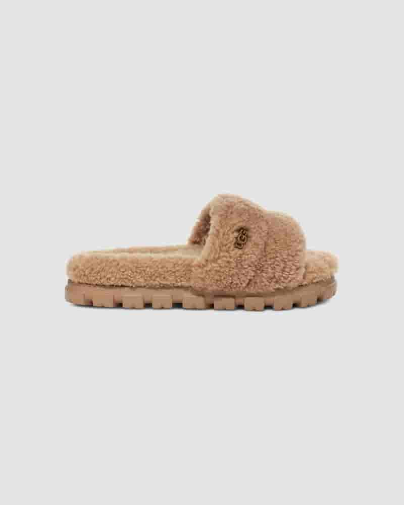 Pantuflas UGG Cozetta Curly Mujer Marrones | COX8612Y