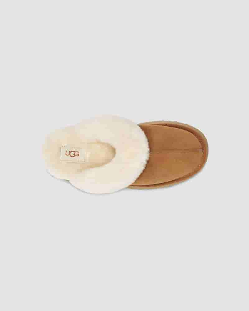 Pantuflas UGG Disquette Mujer Cafe | CON8608W