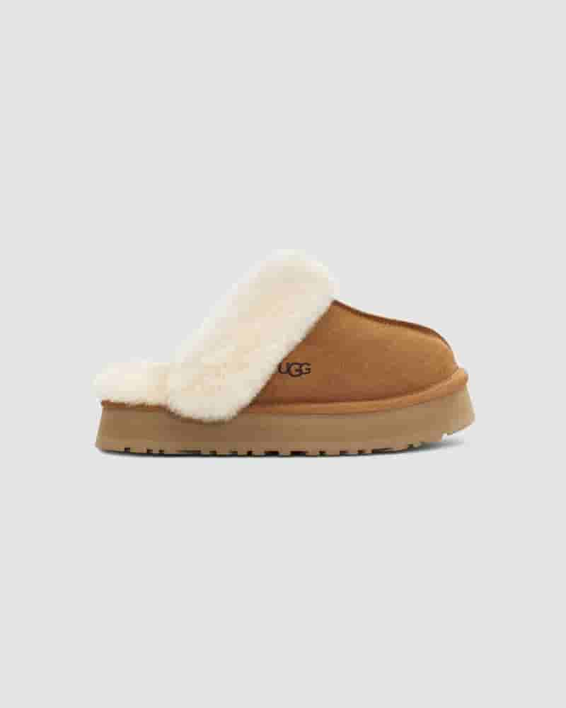 Pantuflas UGG Disquette Mujer Cafe | CON8608W