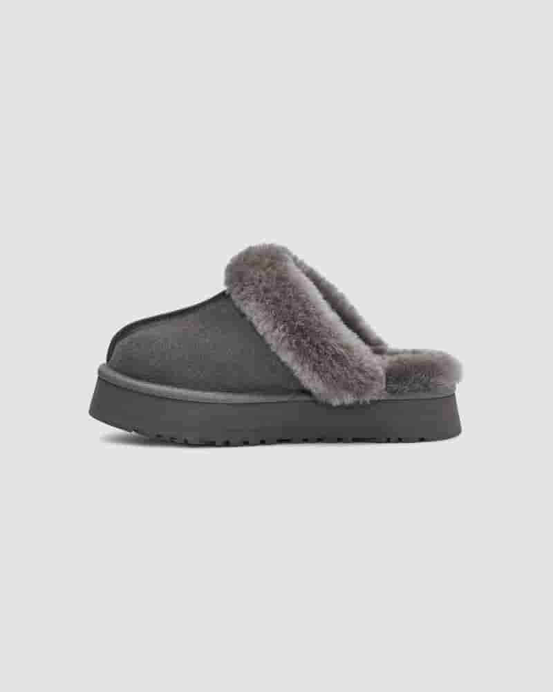 Pantuflas UGG Disquette Mujer Gris | COC8611T