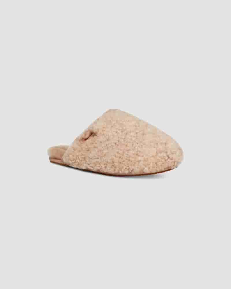 Pantuflas UGG Maxi Curly Slide Mujer Marrones | COM8607Q