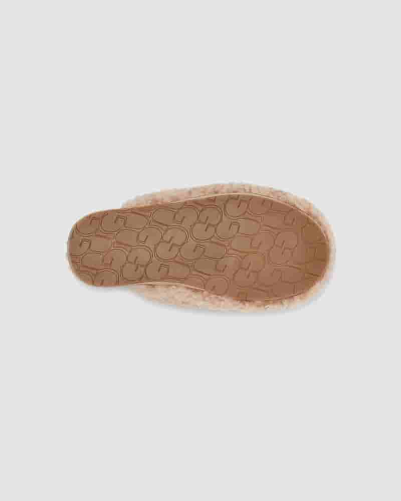 Pantuflas UGG Maxi Curly Slide Mujer Marrones | COM8607Q