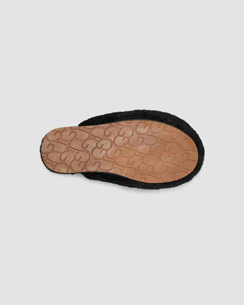 Pantuflas UGG Maxi Curly Slide Mujer Negras | COM8606Q