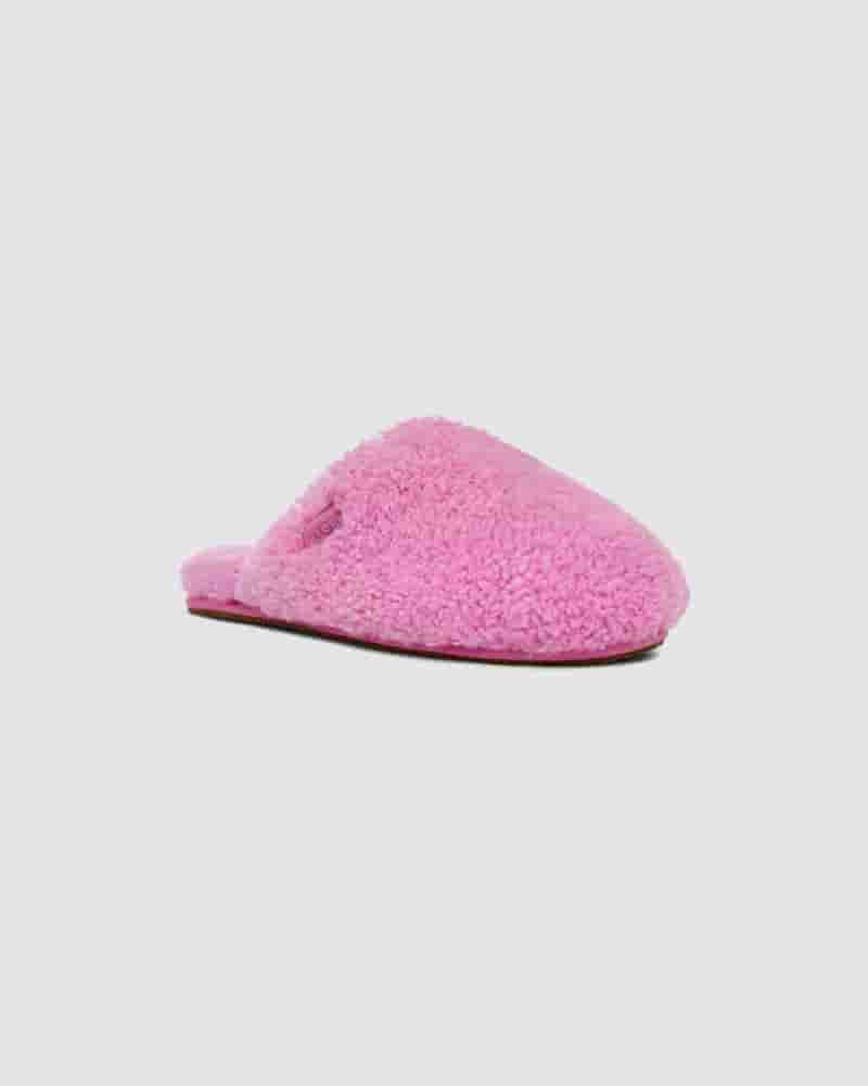 Pantuflas UGG Maxi Curly Slide Niños Rosas | COC8715T