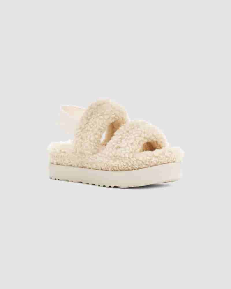 Pantuflas UGG Oh Fluffita Mujer Beige | COB8604E