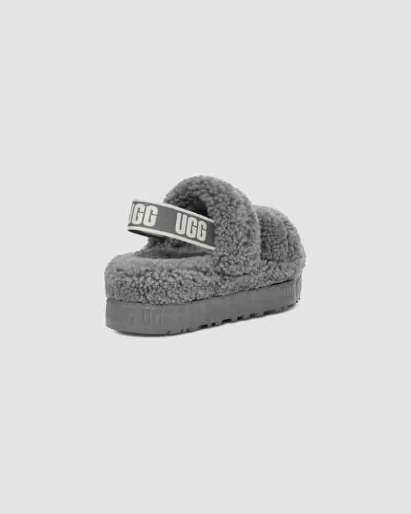 Pantuflas UGG Oh Fluffita Mujer Plateadas | COV8603R