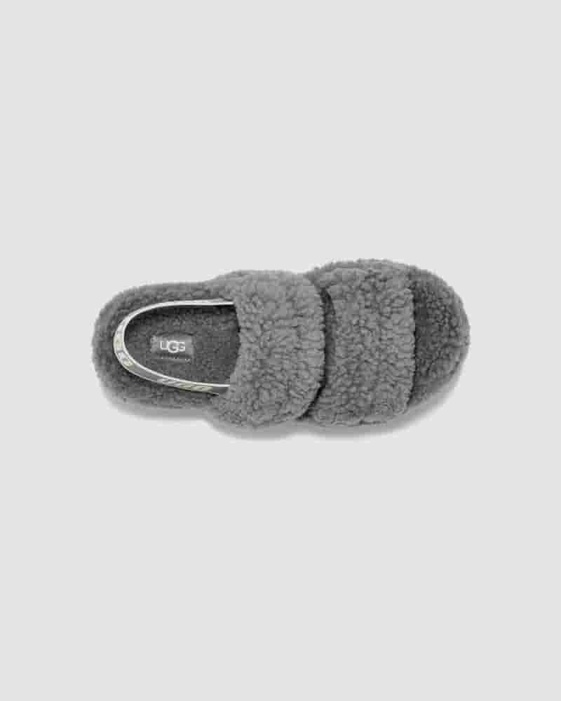 Pantuflas UGG Oh Fluffita Mujer Plateadas | COV8603R