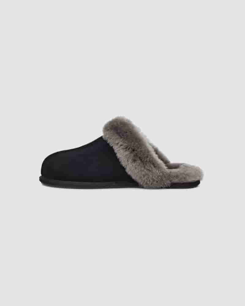 Pantuflas UGG Scuffette II Mujer Negras Gris | COJ8597P