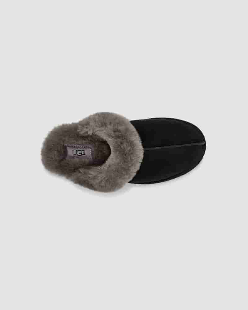 Pantuflas UGG Scuffette II Mujer Negras Gris | COJ8597P