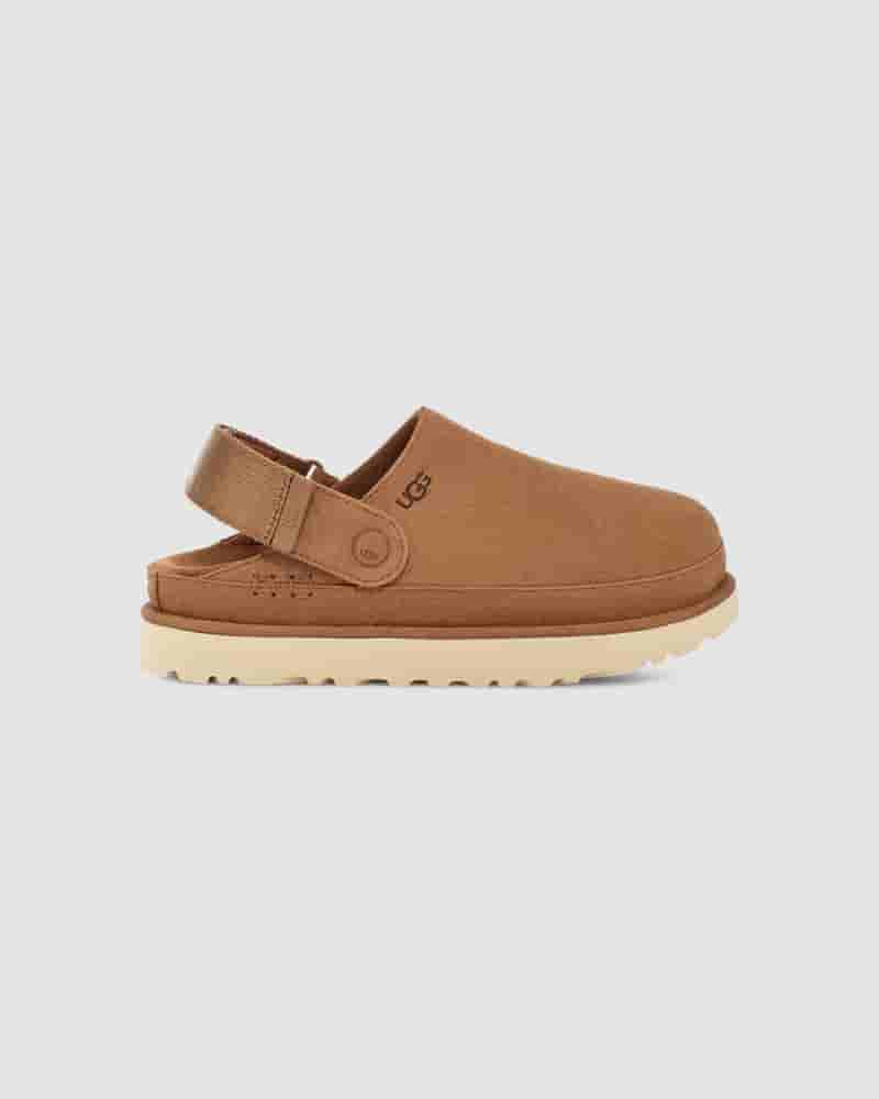 Sandalias UGG Goldenstar Clog Mujer Cafe | COD8568F