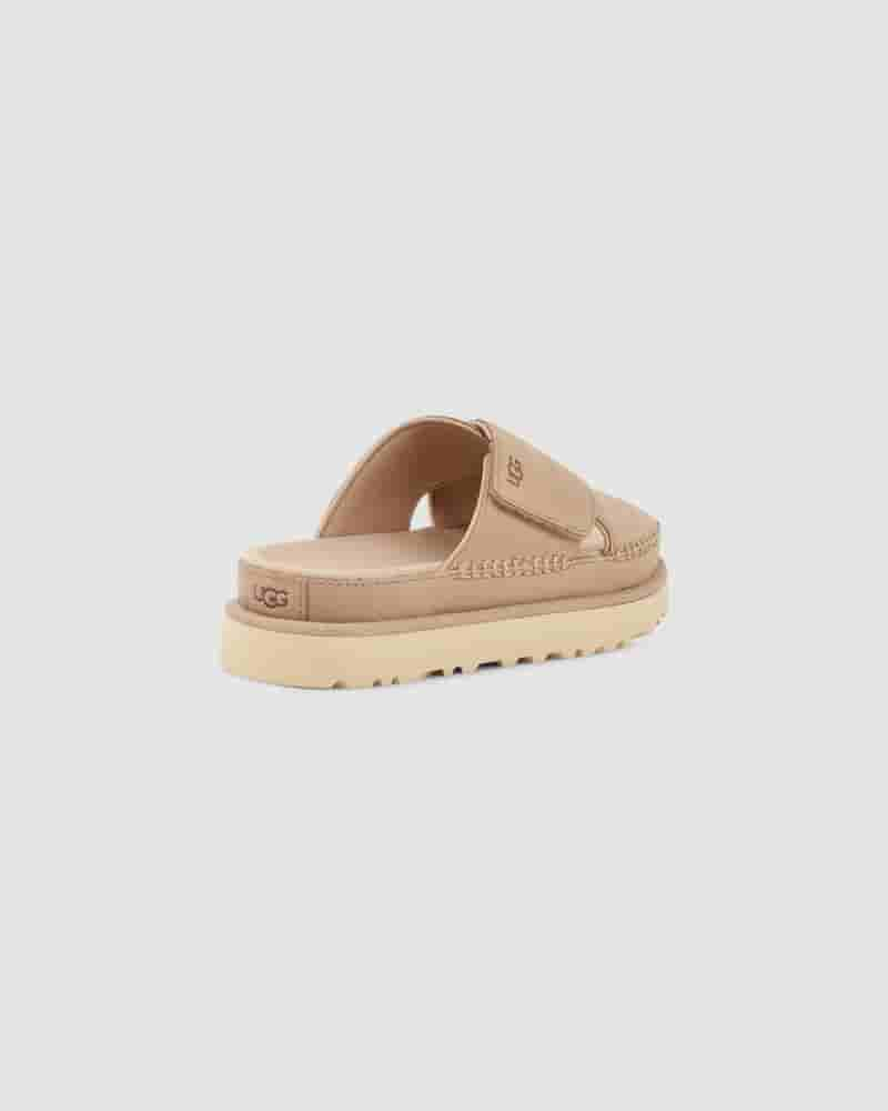 Sandalias UGG Goldenstar Cross Slide Mujer Marrones | COH8565A