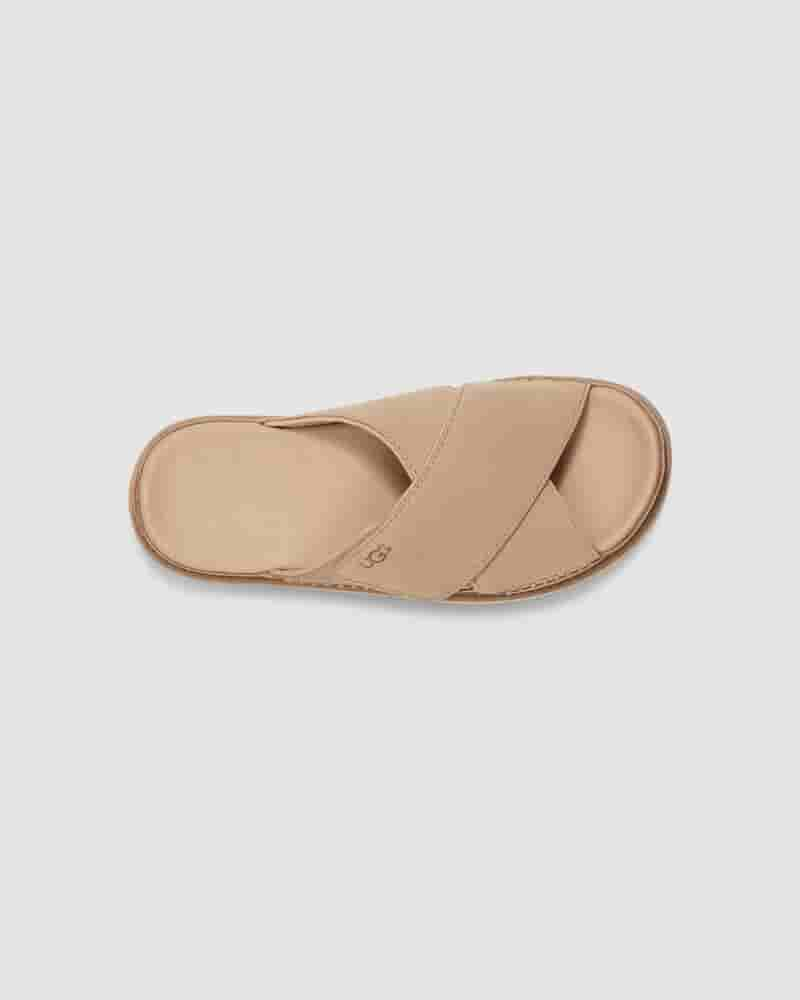 Sandalias UGG Goldenstar Cross Slide Mujer Marrones | COH8565A