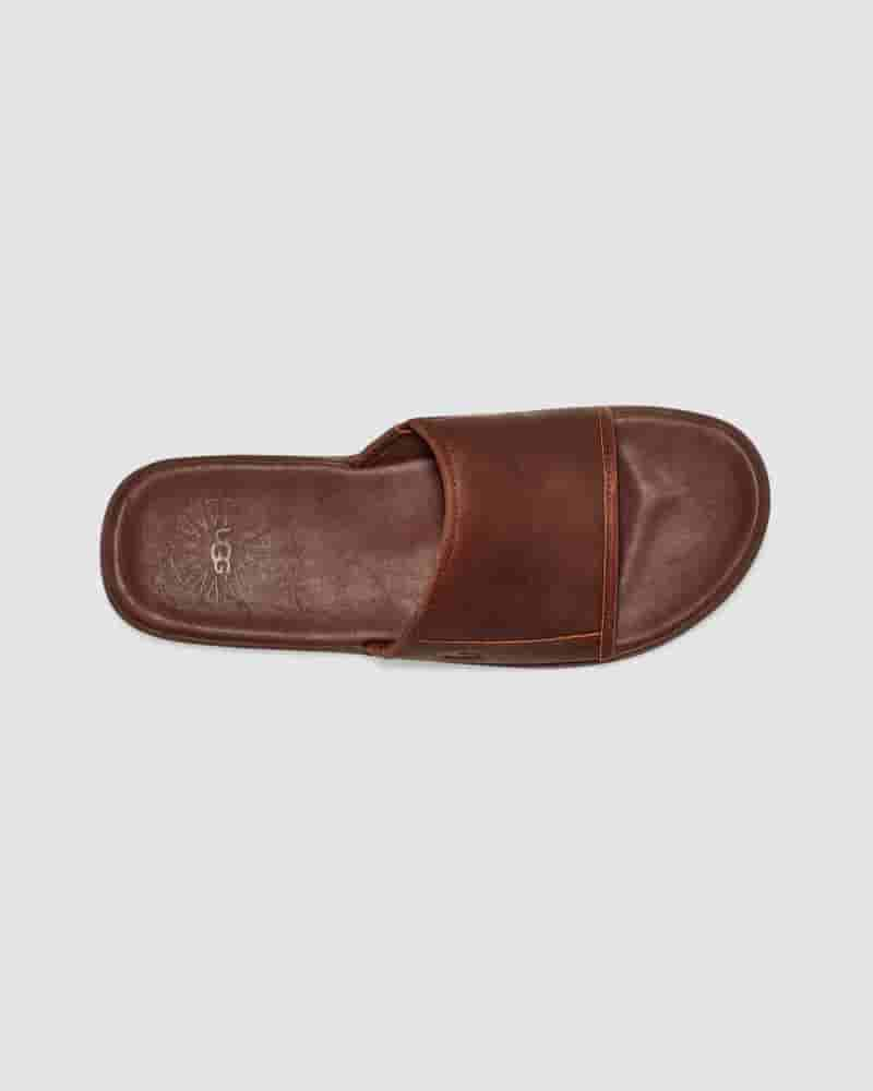 Sandalias UGG Seaside Slide Hombre Cafe | CON8657W